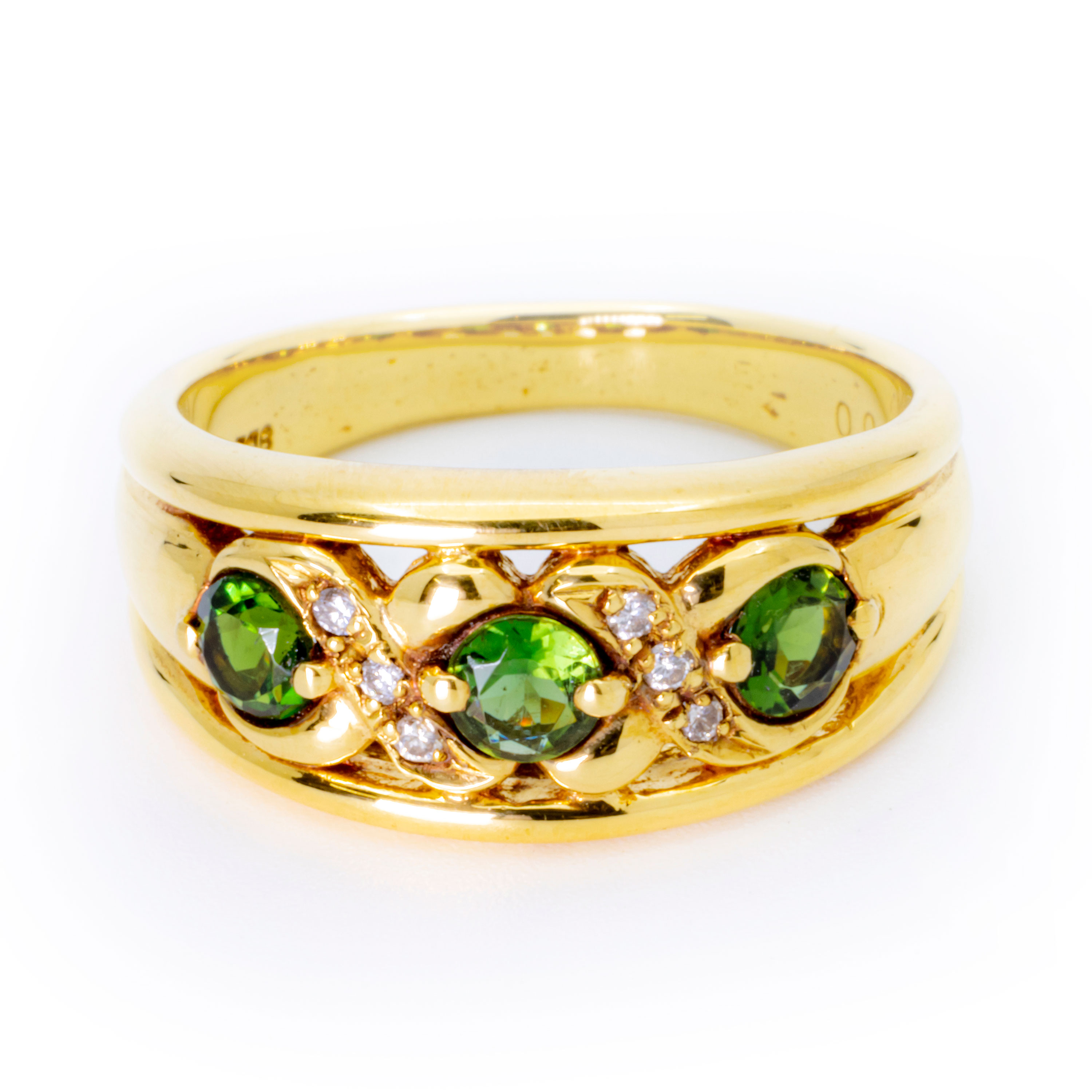 エメラルド K18 ファッションリング 指輪 Ring