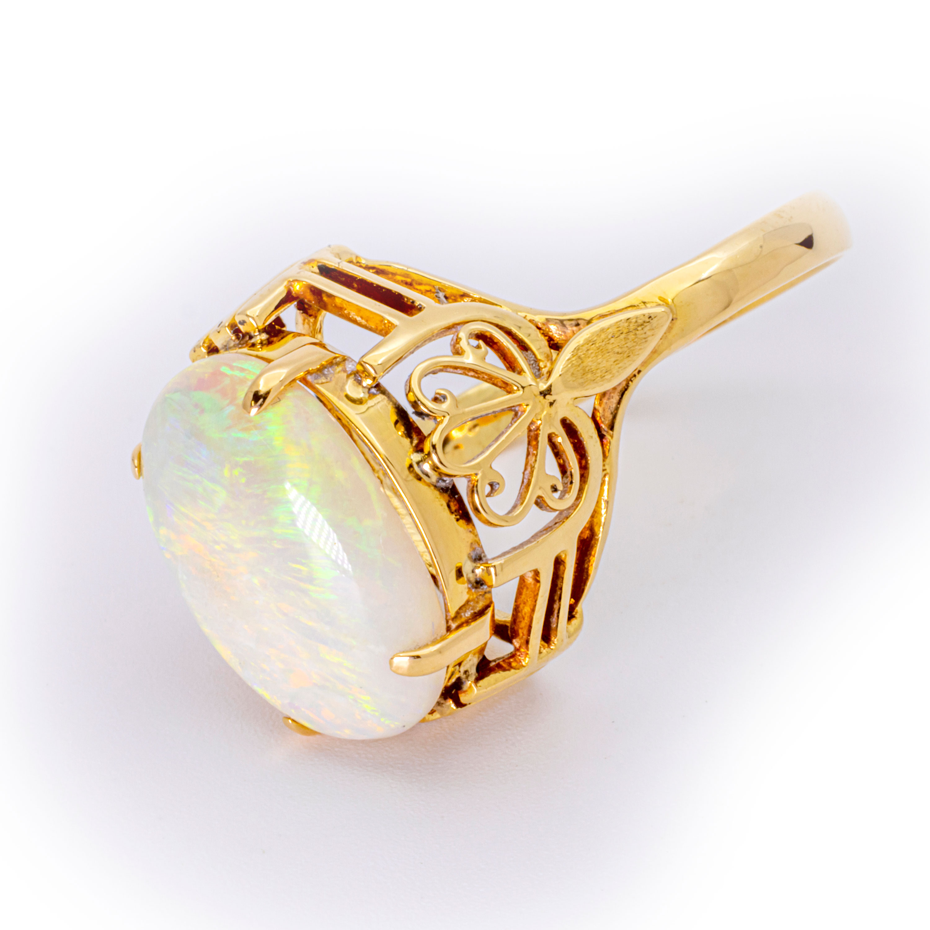 オパール 18K ファッションリング 指輪 Ring