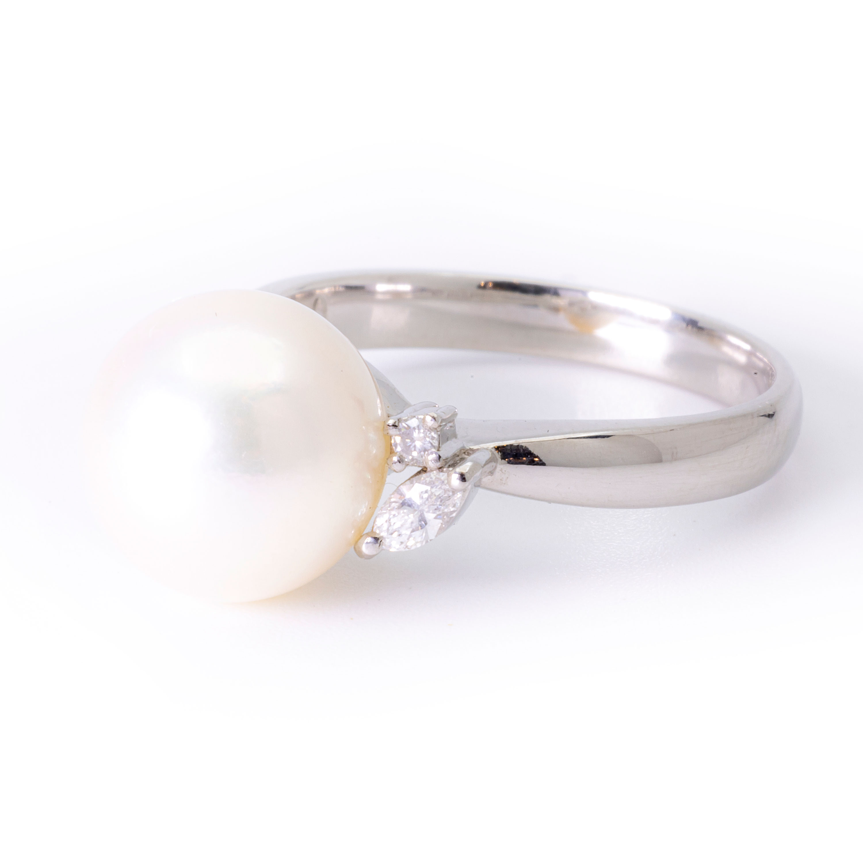 パール 真珠 ダイヤモンド Pt900 ファッションリング 指輪 Ring