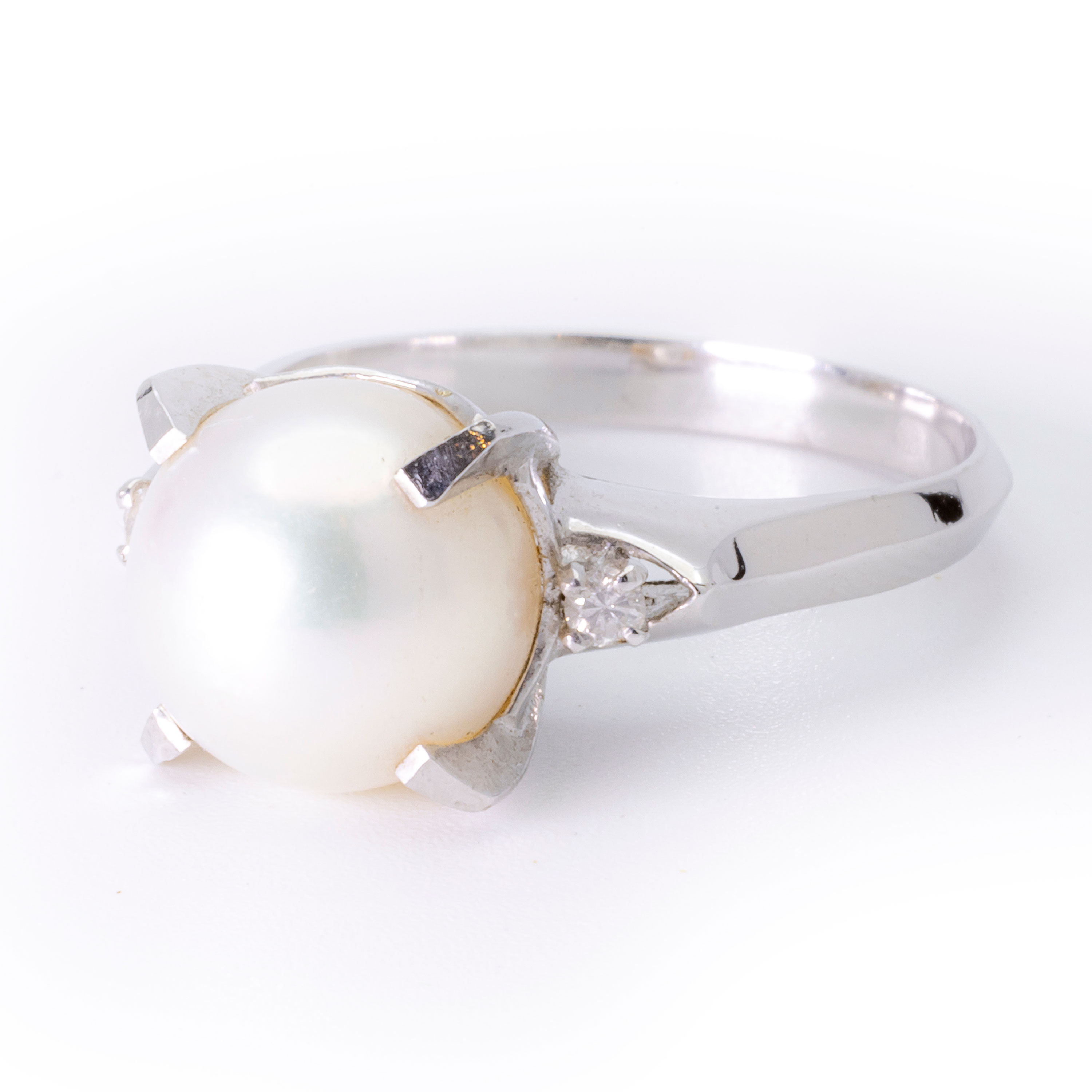 パール 真珠 ダイヤモンド Pt900 ファッションリング 指輪 Ring