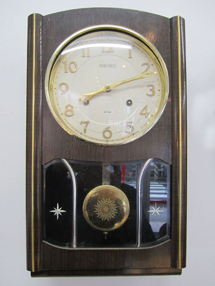 SEIKO社 30DAY ゼンマイ式柱時計 修理 オーバーホール 時工舎時計店